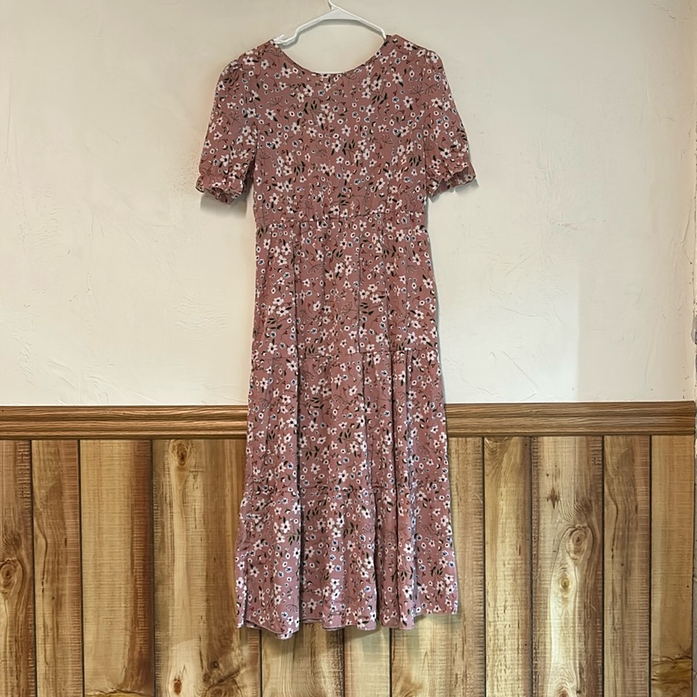 Like New Shein Pink Floral dress sz L